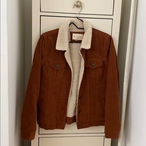 Fuzzy Lined Corduroy Jacket
